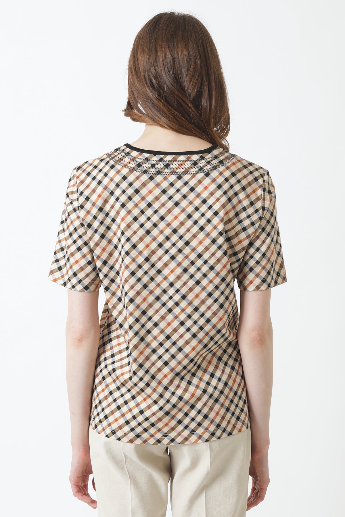 Bias House Check Crew Neck T-Shirt