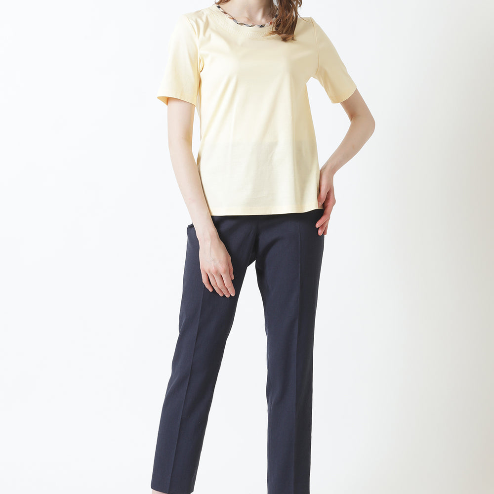
                      
                        House Check Piping Crew Neck T-Shirt
                      
                    