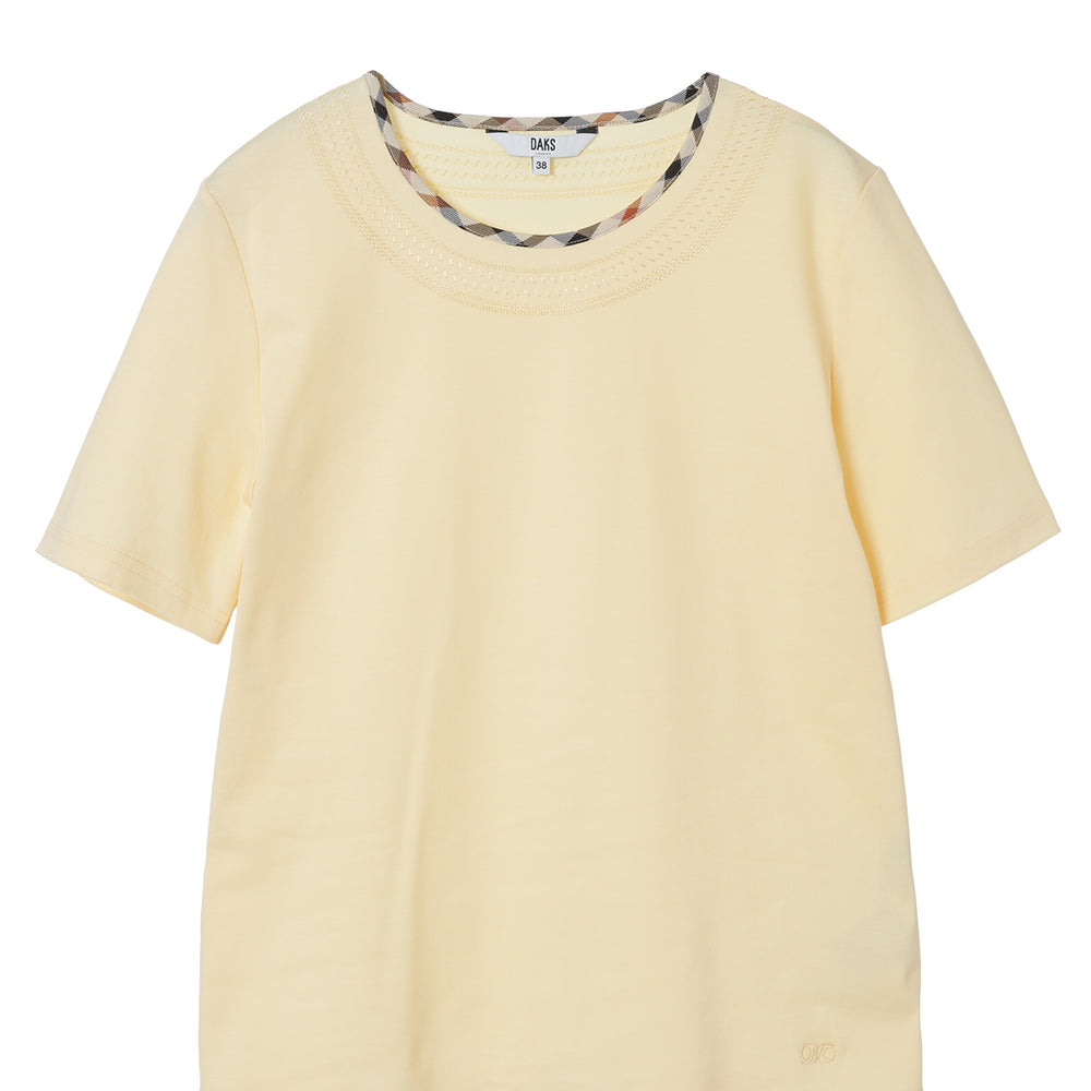 
                      
                        House Check Piping Crew Neck T-Shirt
                      
                    