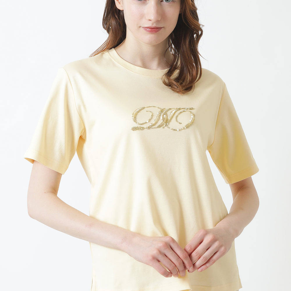
                      
                        Sequin DD Logo Crew Neck T-Shirt
                      
                    