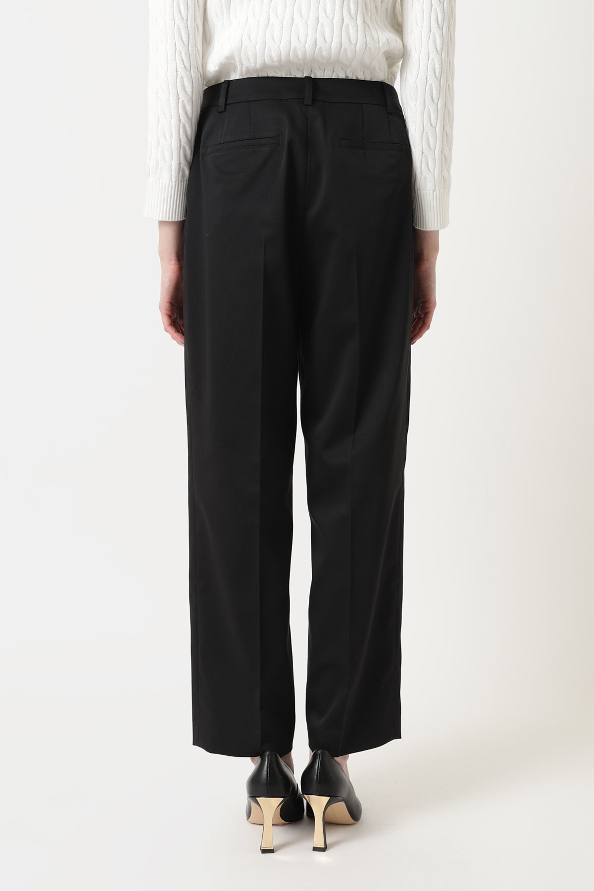 Straight Pants with Crease Details