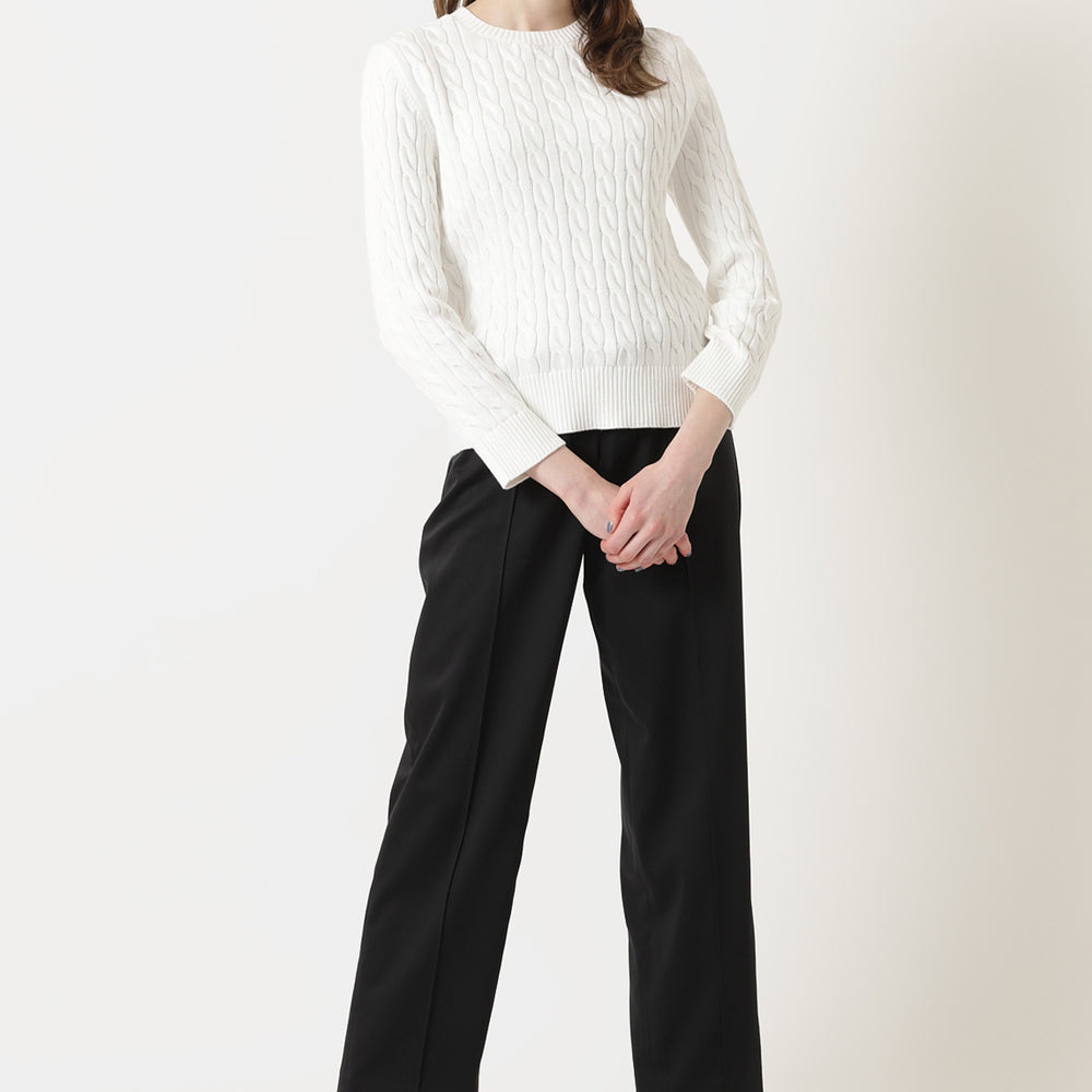 
                      
                        Straight Pants with Crease Details
                      
                    