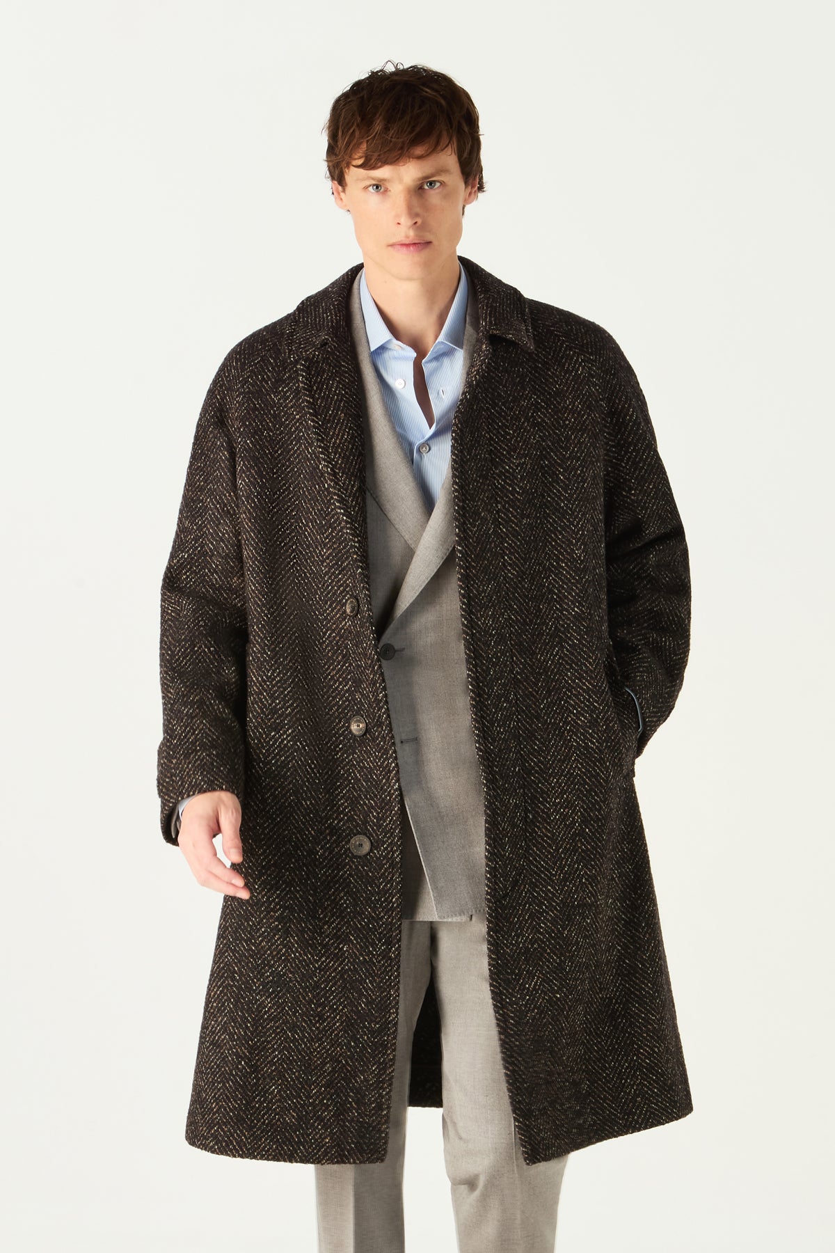 Kensington Herringbone Overcoat