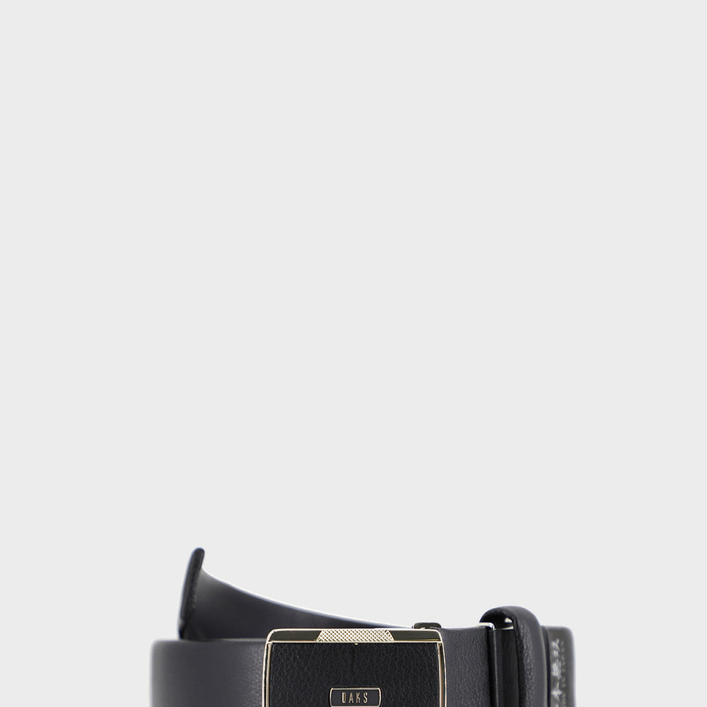 Leather Belt with DAKS Logo