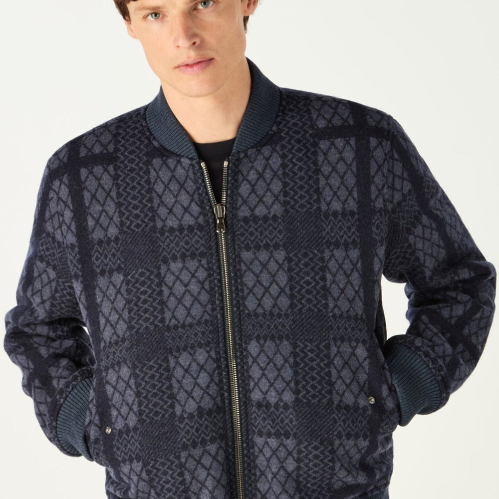 
                      
                        Reversible Geo Check Bomber Jacket
                      
                    