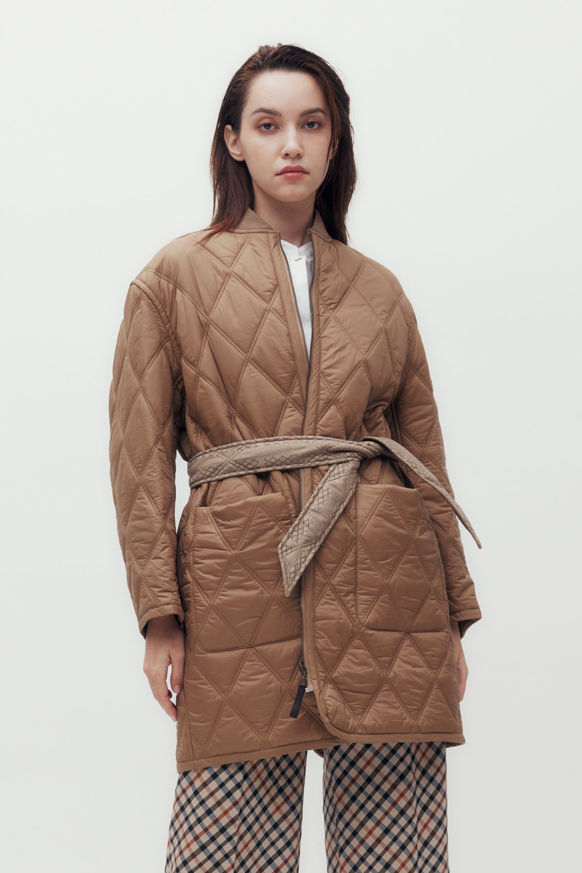 Diamond Quilted Reversible Oversized Jacket