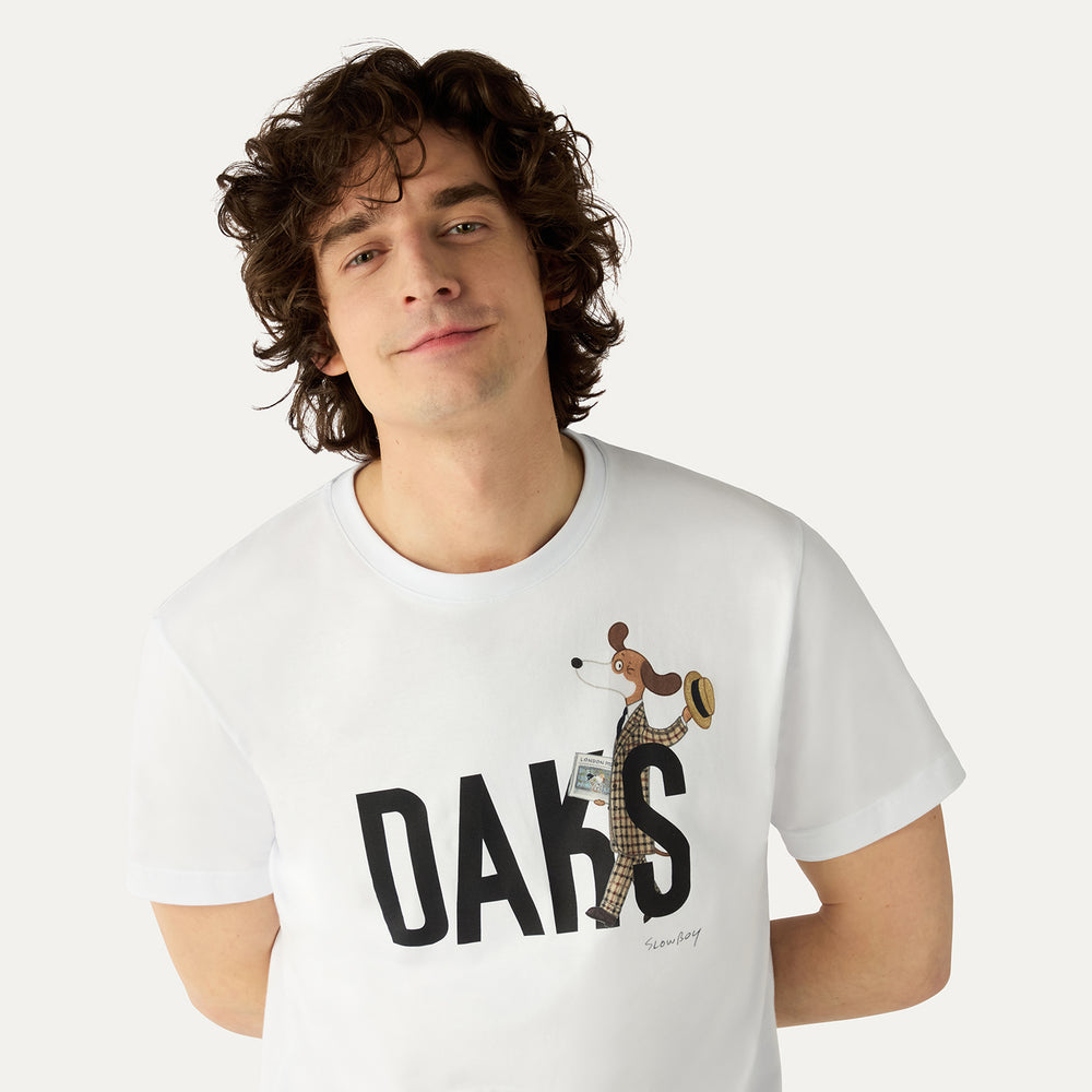 
                      
                        DAKS X Mr Slowboy Anniversary T-Shirt 'Boater'
                      
                    