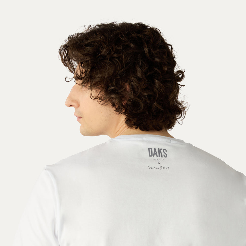 
                      
                        DAKS X Mr Slowboy Anniversary T-Shirt 'Boater'
                      
                    