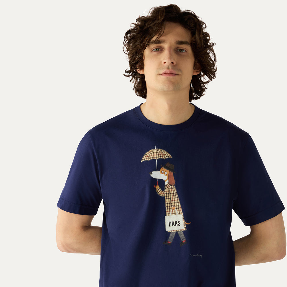 
                      
                        DAKS X Mr Slowboy Anniversary T-Shirt 'Rain' Navy
                      
                    