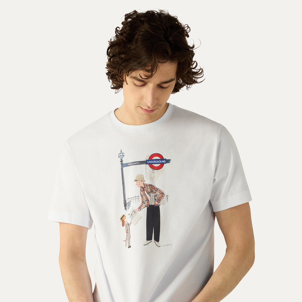 DAKS X Mr Slowboy Anniversary T-Shirt 'Tube Station'