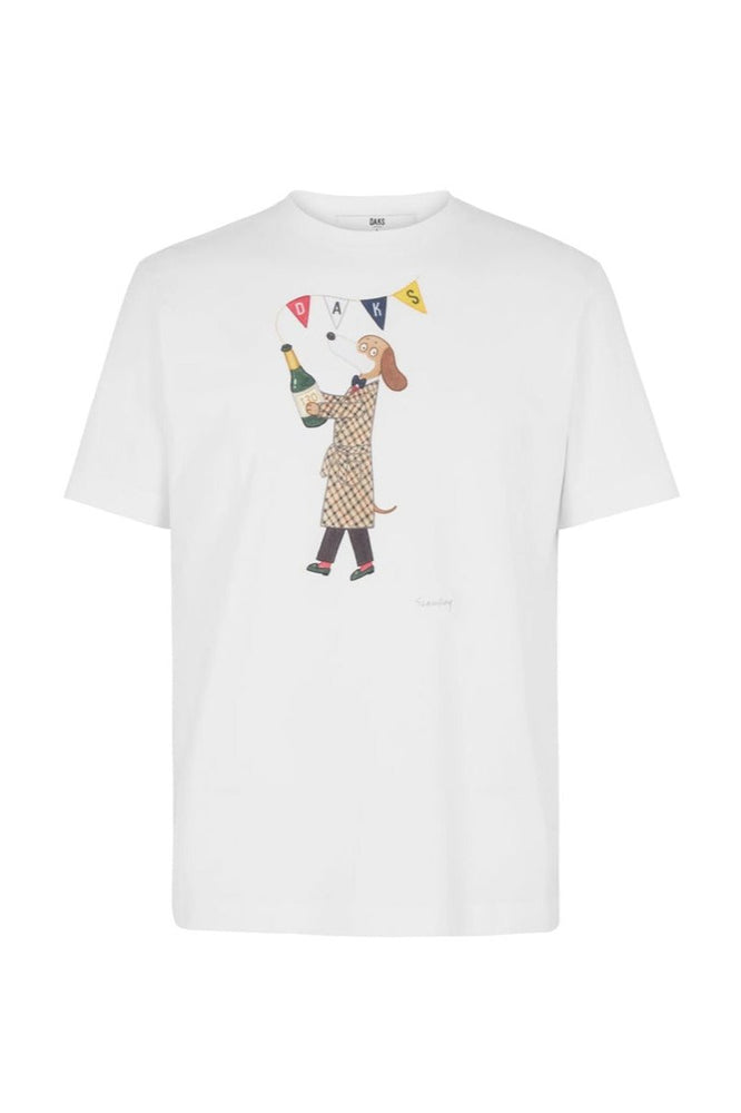 DAKS X Mr Slowboy Anniversary T Shirt 'Champagne' DAKS M