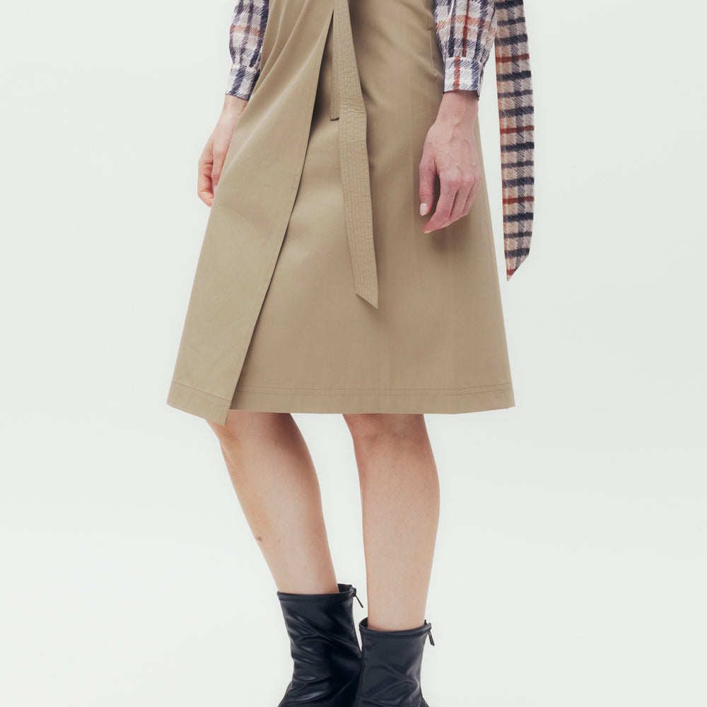 Wrapped Trench Skirt