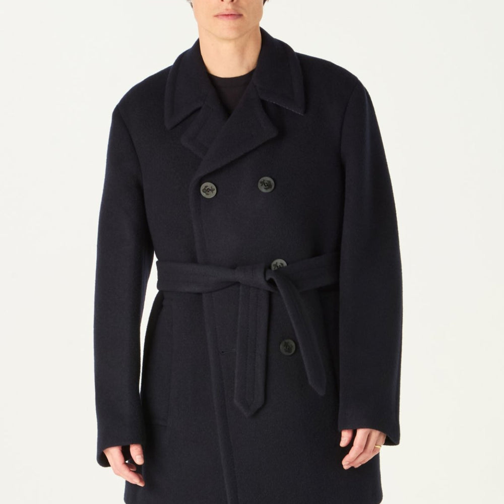 Belted Wool Peacoat