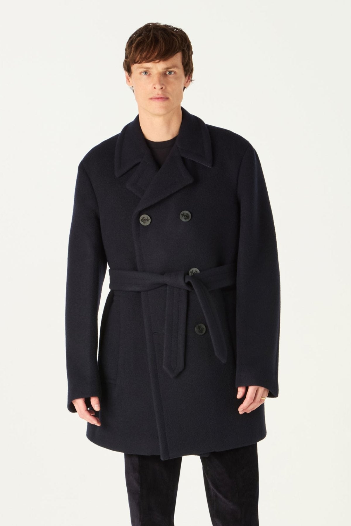 Belted Wool Peacoat