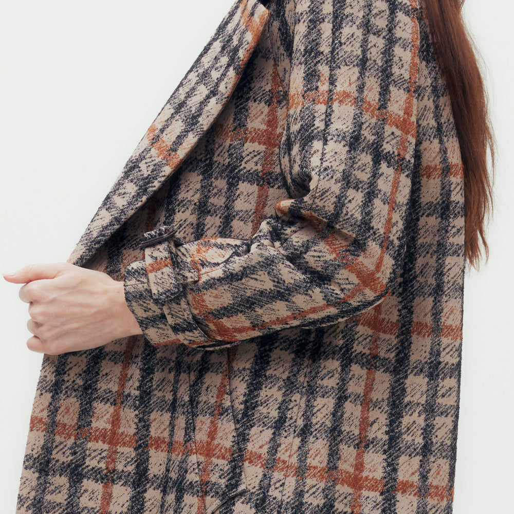 
                      
                        Pencil House Check Jacquard Coat
                      
                    