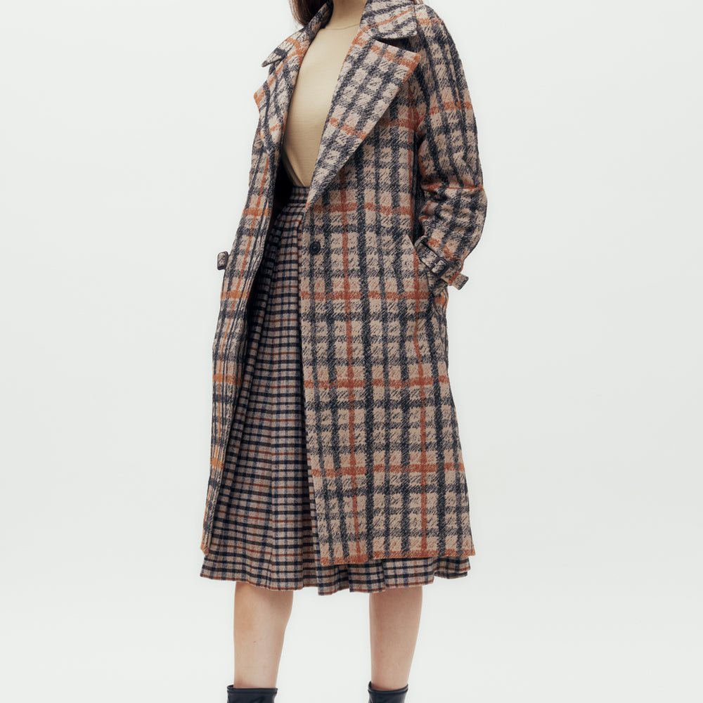 
                      
                        Pencil House Check Jacquard Coat
                      
                    