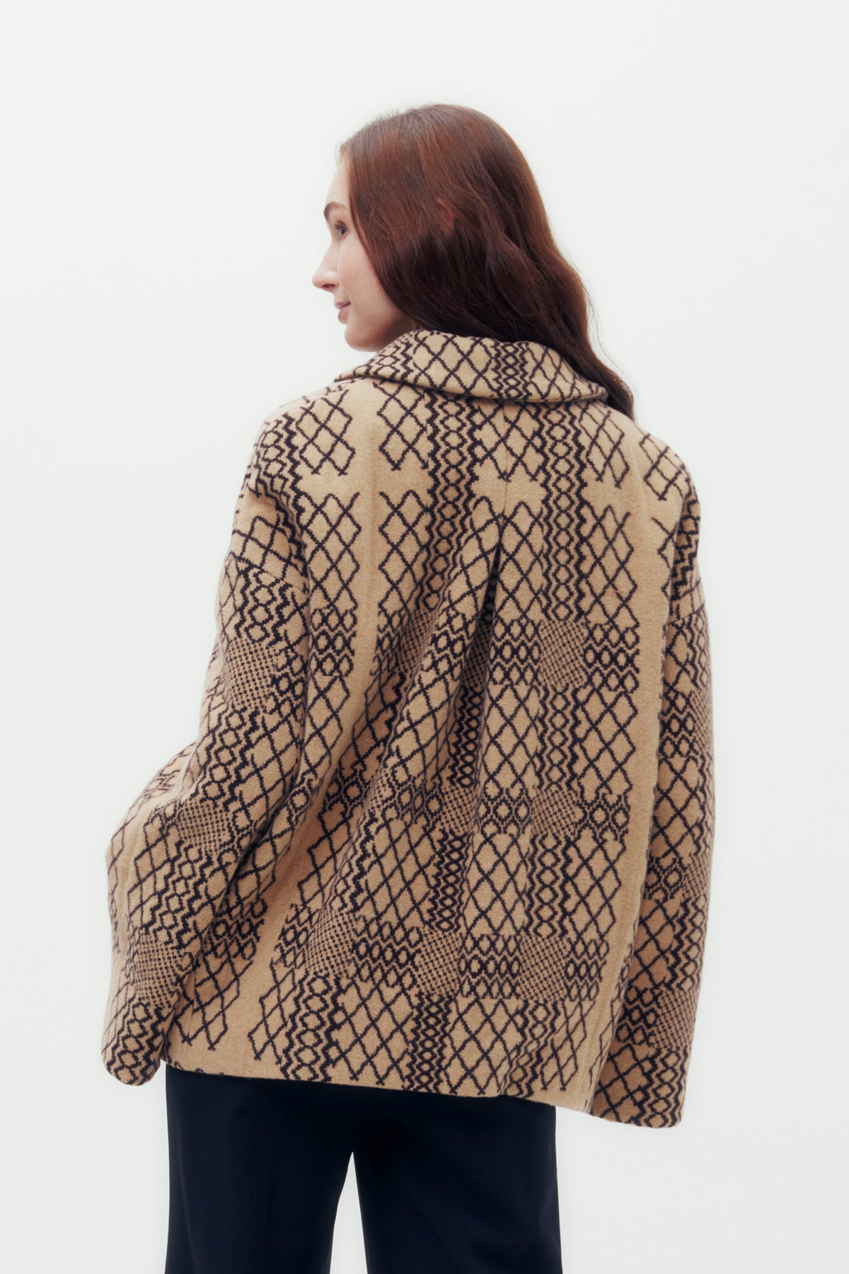 Classic Jacquard Geo Check Coat