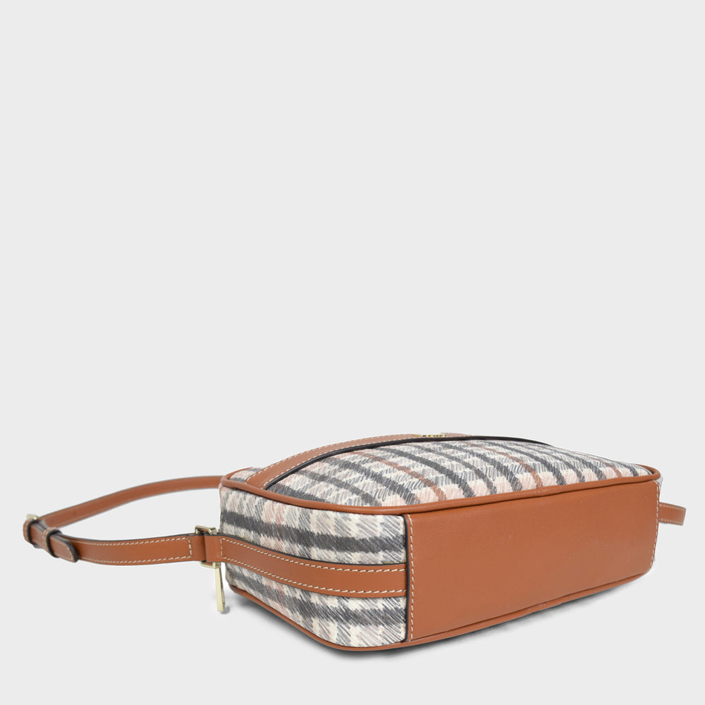 
                      
                        Pencil Check Crossbody Bag
                      
                    