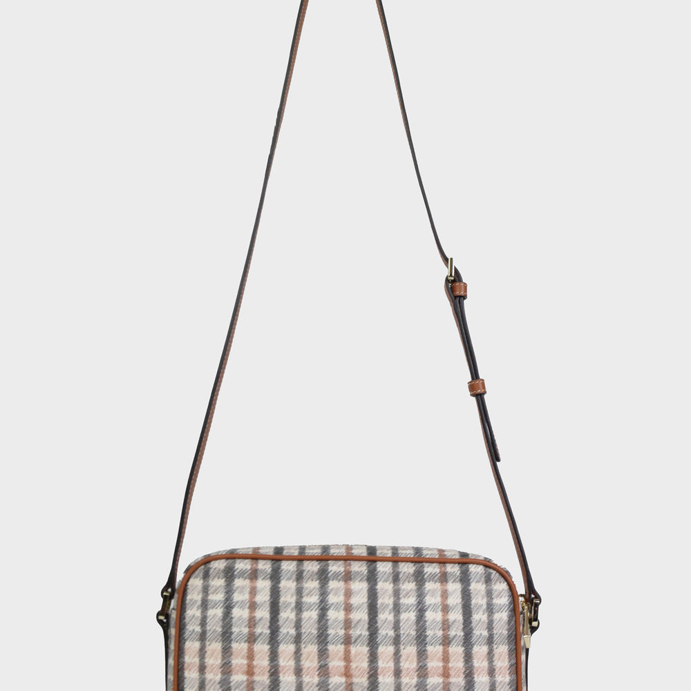 
                      
                        Pencil Check Crossbody Bag
                      
                    