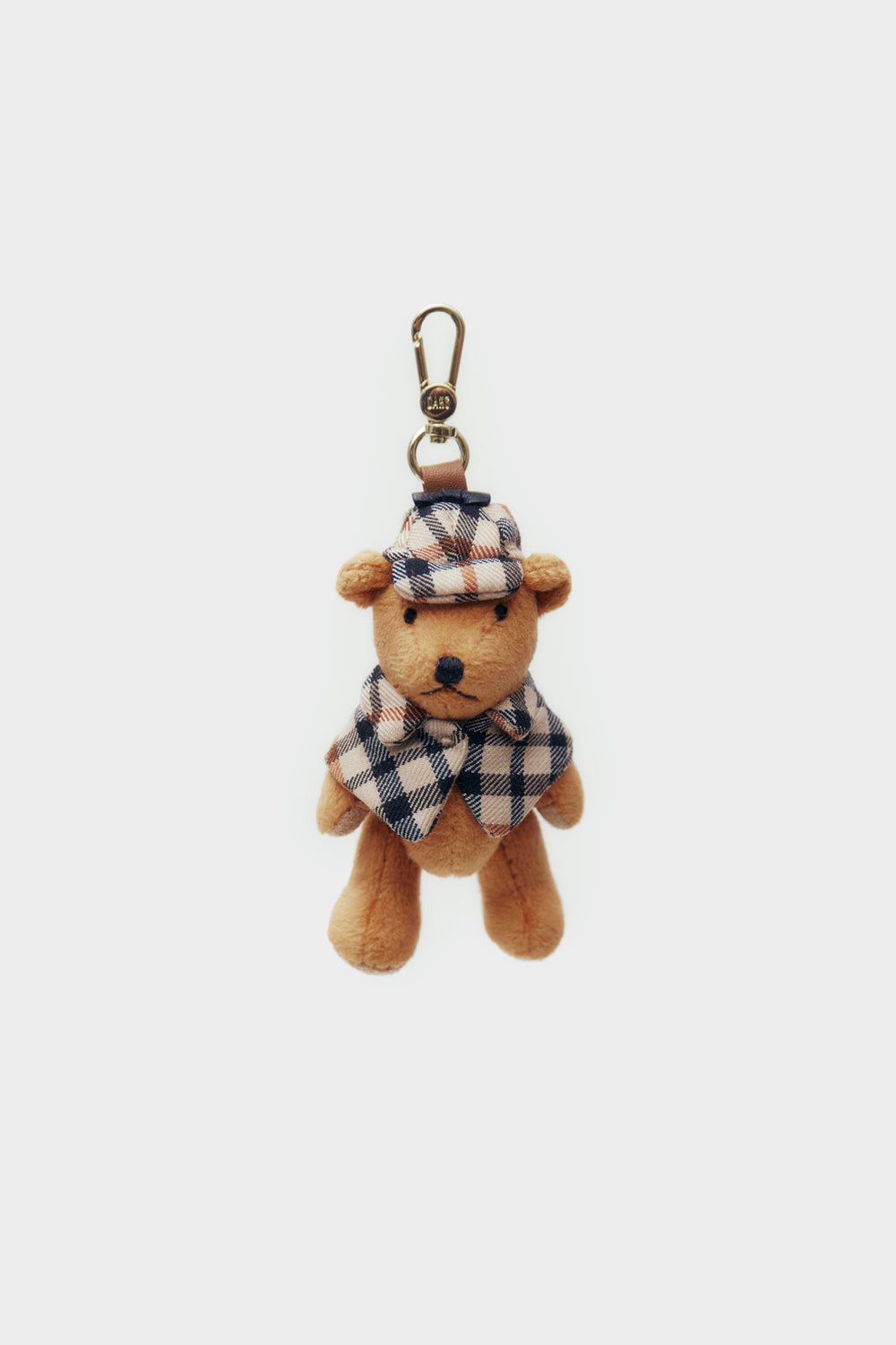 House Check Teddy Bear Key Chain